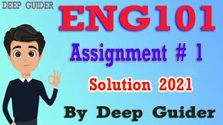 ENG101 Assignment 1 Solution 2021