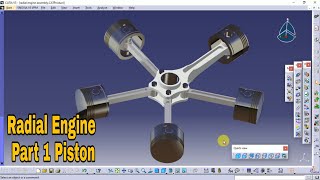 Radial Engine Assembly part 1 | Piston | CATIA V5 PRACTICE TUTORIAL 6 |#cadguruji