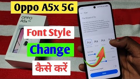 Oppo A5x 5G font style change setting/how to change font style in oppo A5x 5g //