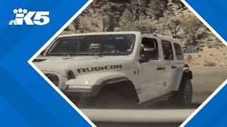 Tesla drives itself away from accident after getting hit by Jeep