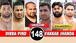 Dirba Pind Vs Fakkar Jhanda Best Match in Sardulgarh (Mansa) By Kabaddi365.com