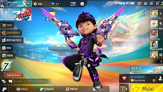 BOBOIBOY ELEMENTAL DARK KEGELAPAN MASUK GAME FREE FIRE! GAME LUCU FF