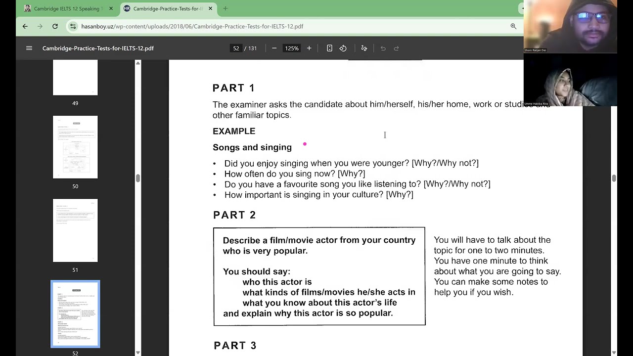 Cambridge 12 Speaking T 6 One test, many lessons! Focus on ideas, pronunciation, and natural answers