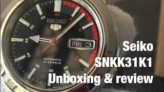 Seiko SNKK31 Speed racer unboxing &amp; review automatic self winding watcher