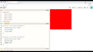 21 11 26, ken 1315, HTML, CSS 강좌, 109강, absolute, top, left, right, bottom 으로 화면을 2 * 2 등분