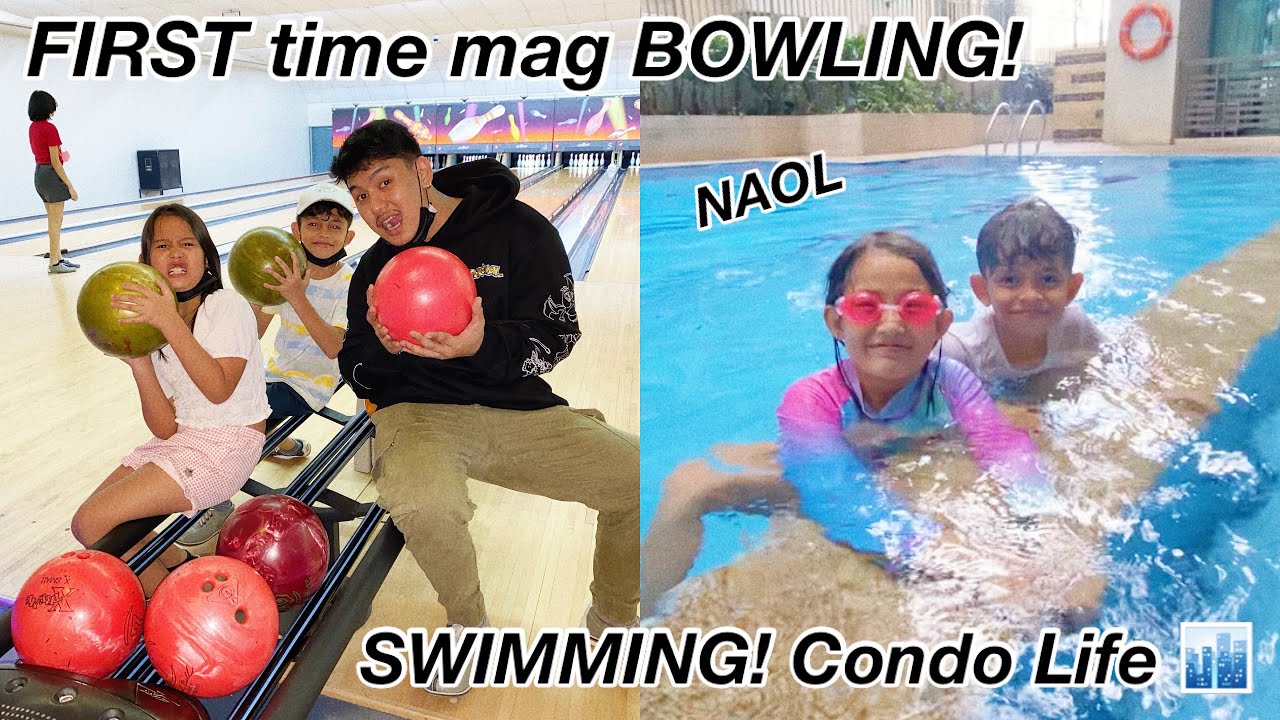 FIRST Time Bowling ni Chloe & Wallad! + Nag SWIMMING kame sa CONDO 🏙 | Grae and Chloe