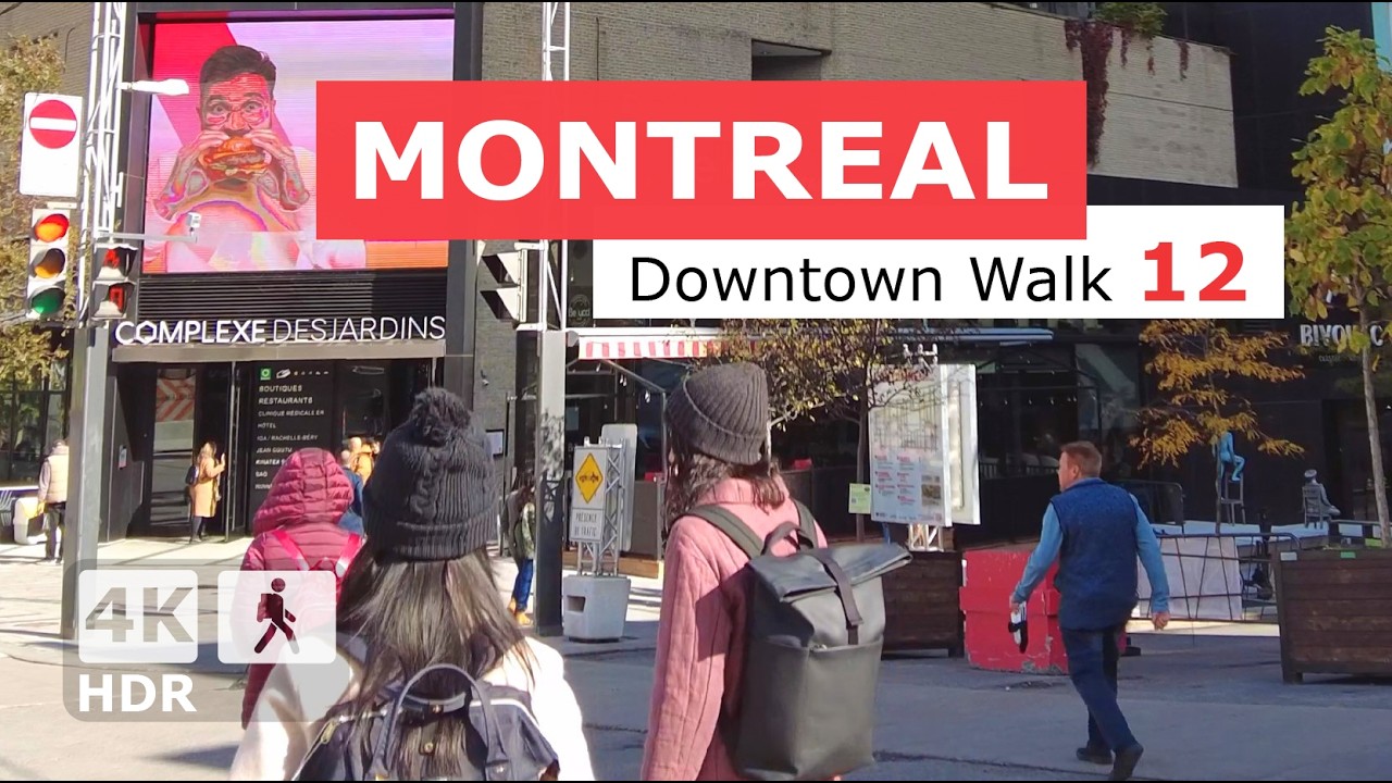 [ 4K ] Downtown Montreal Walking Tour | Sainte-Catherine St | Quebec ...