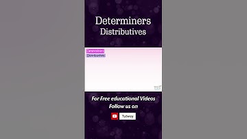 Determiners | Distributives #shorts