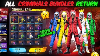 Criminal Bundles Return🔥 100% Confirmed-🇮🇳| Upcoming New Events Free Fire| Free Fire Criminal Bundle screenshot 4