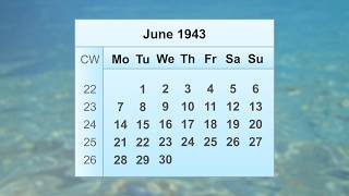 June 1943 Calendar June 1943 Calendar
