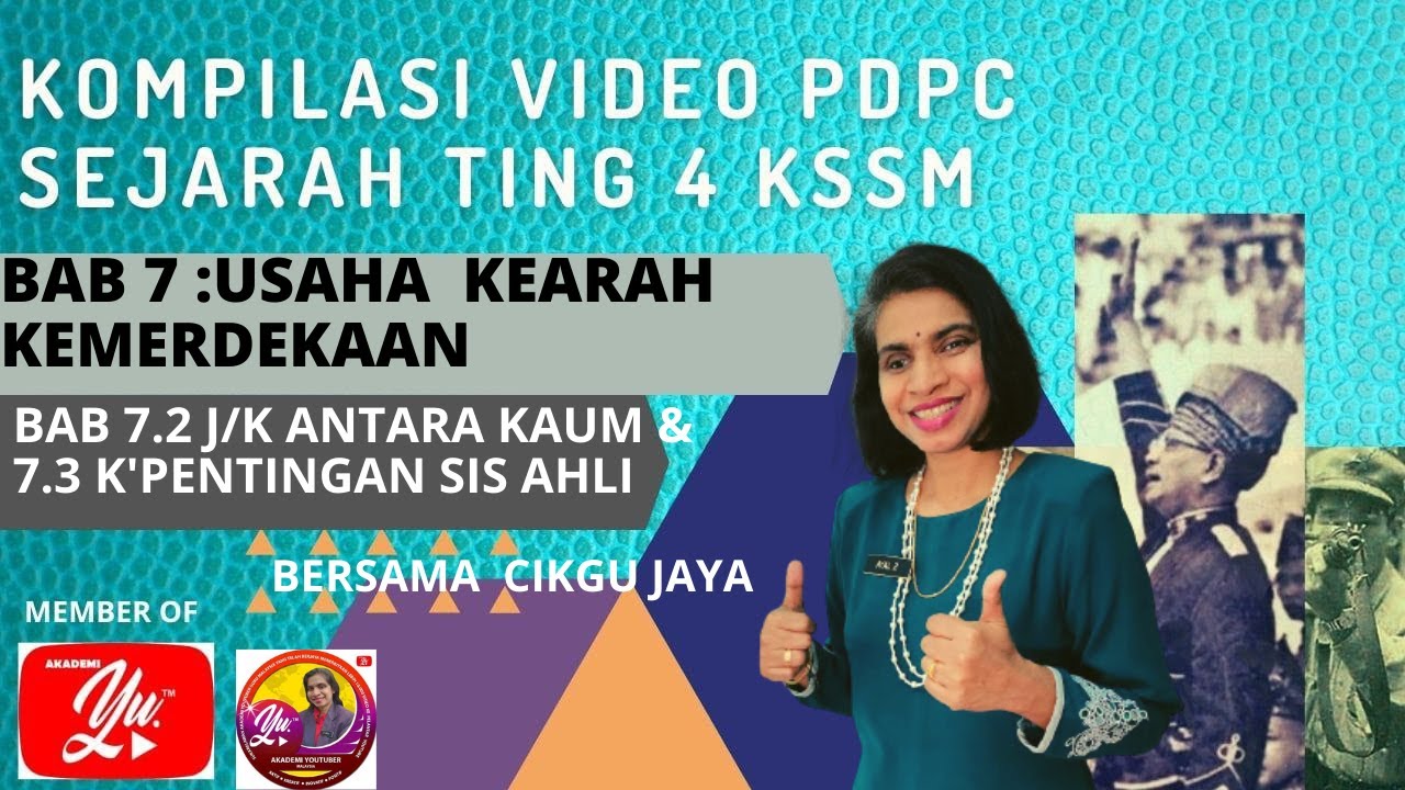 Kelas Pdpr Sej Tg 4 Bab 7 Usaha Ke Arah Kemerdekaan Part 2 Cikgu Jaya Jb Youtube