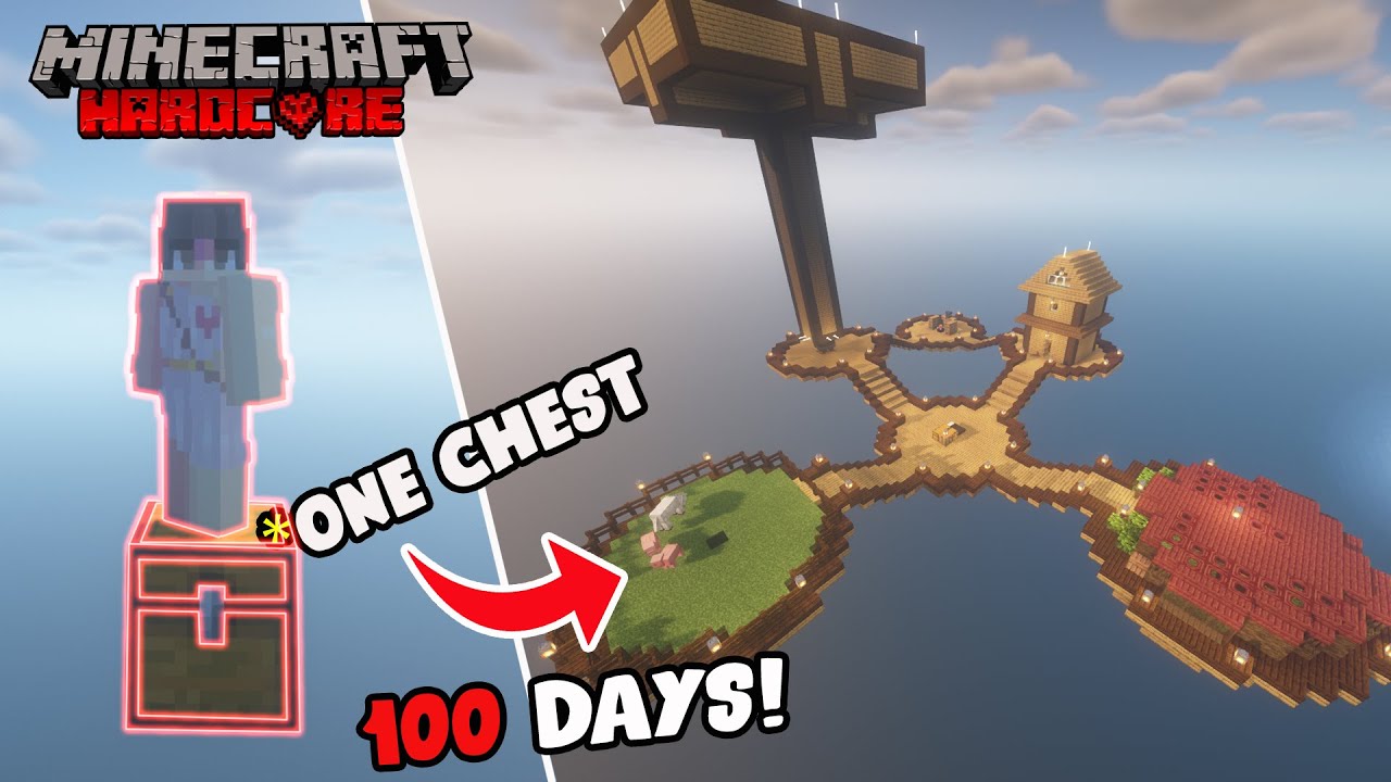 I Survived 100 Days on ONE CHEST in Minecraft Hardcore (Part-1) - YouTube