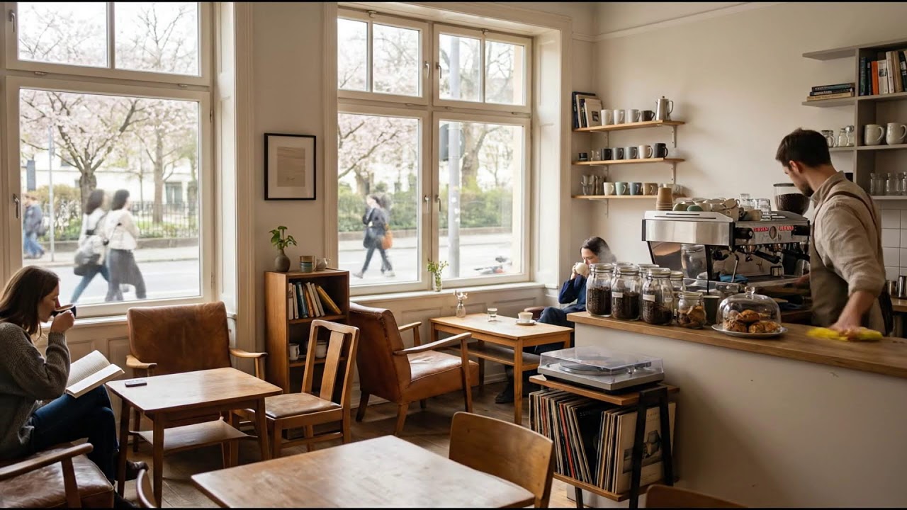 居心地の良いジャズカフェの逃避 🌿🎶 春のリラクゼーション