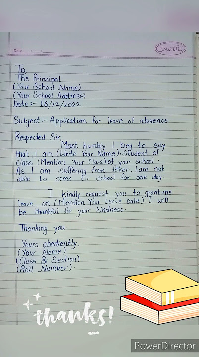 Application For Fever | Sick Leave Application #english #application #fever