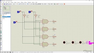 PROTEUS TUTORIAL  -   Cara membuat rangkaian Demultiplexer 1x4 dengan proteus