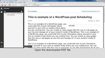 Download as PDF button on WordPress Posts