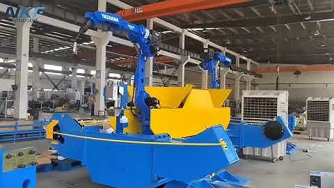 Our three-axis positioner is equipped with Yaskawa welding robots