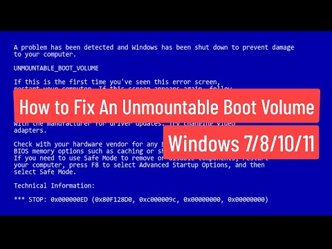 How to Fix An Unmountable Boot Volume Windows 7/8/10/11
