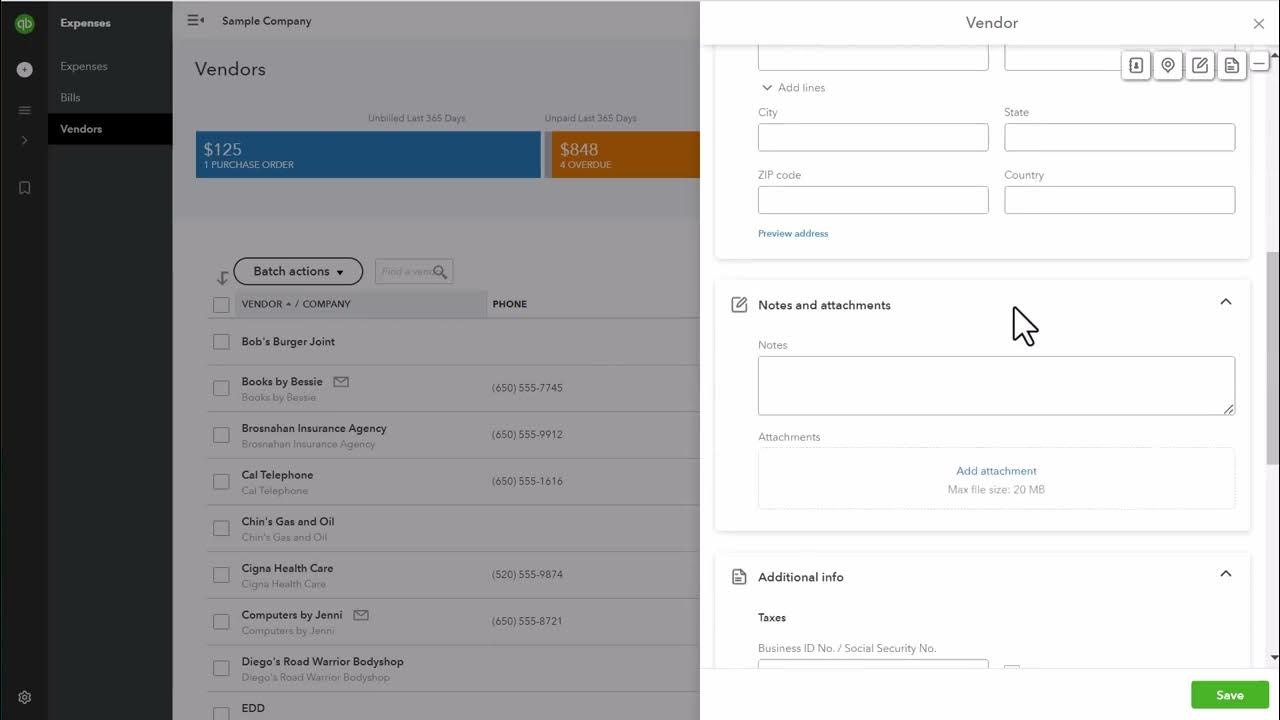 How do I Add a Vendor in QuickBooks Online (QBO) Updated 2023 YouTube