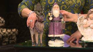 2-piece Vintage Frosted Holiday Figures by Valerie with Mary Beth Roe