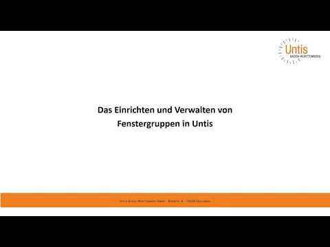 Fenstergruppen erstellen und verwalten