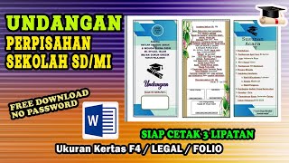 CONTOH UNDANGAN PERPISAHAN SEKOLAH SD / MI 2023-2024 DI MIC WORD 🔥 FREE DOWNLOAD