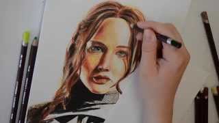 Drawing Katniss the Mockingjay