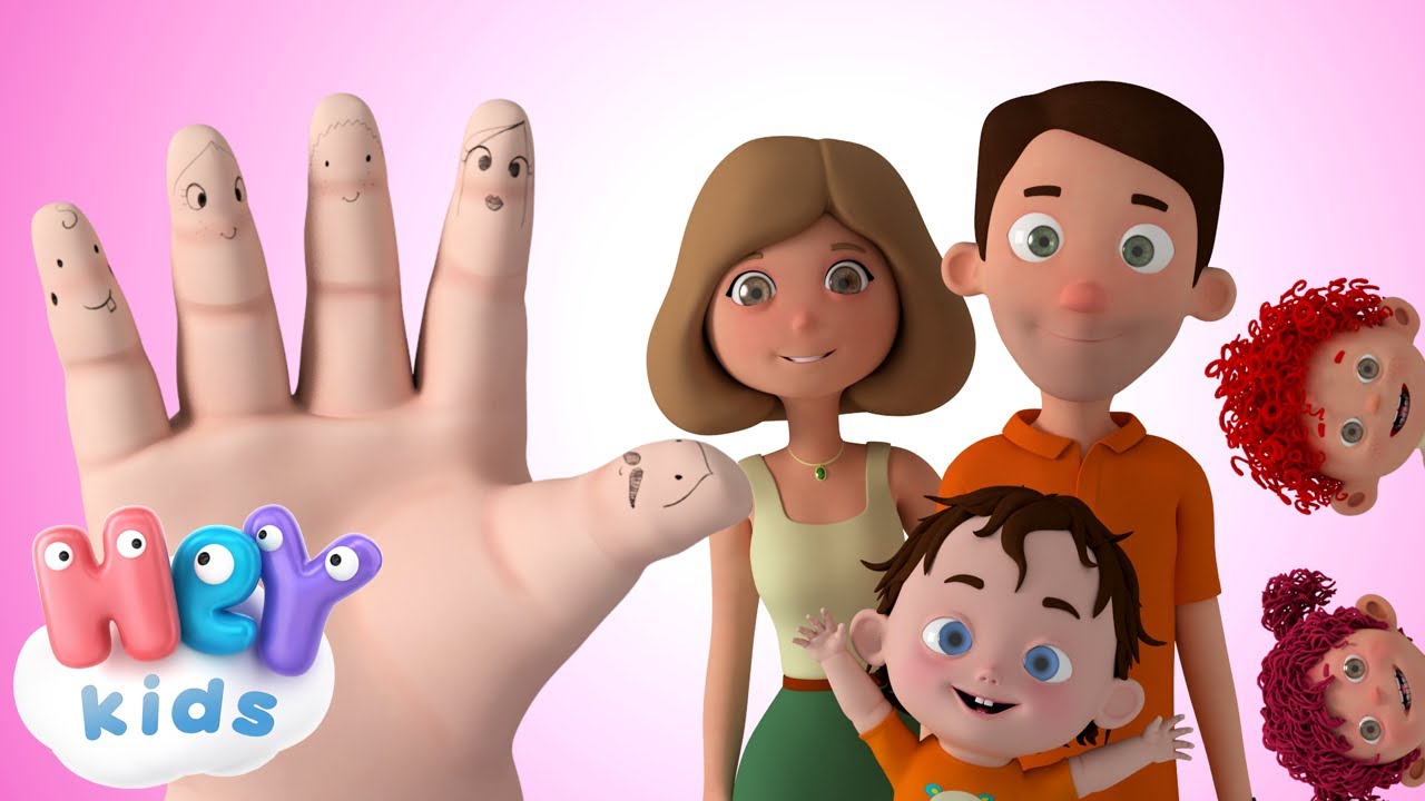 ⁣Die Finger Familie - Papa Finger, Papa Finger, wo bist du? 👍 Kinderlieder Deutsch