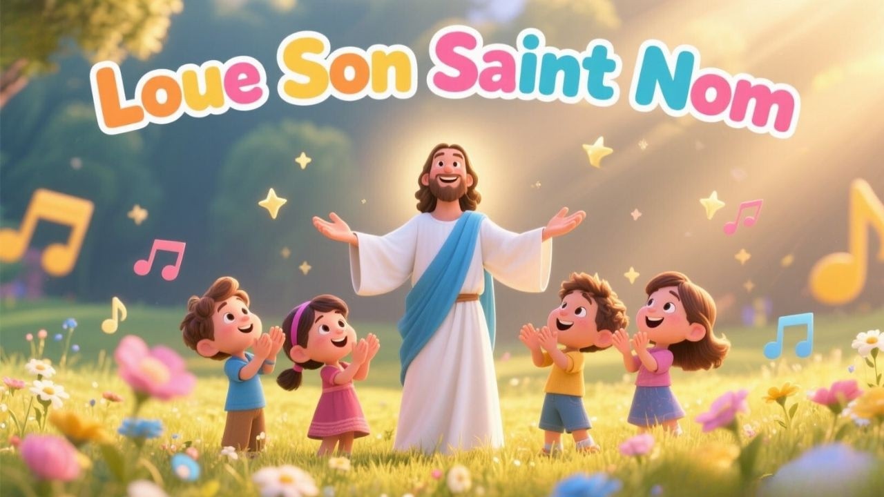 Loue Son Saint Nom 🙏|  Chanson Chrétienne pour Enfants ✨ | Chante pour Jésus ! ✝️