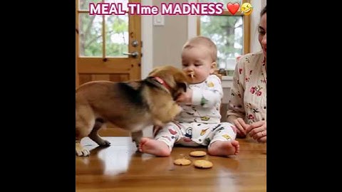 Baby vs Puppy: The Food Fight