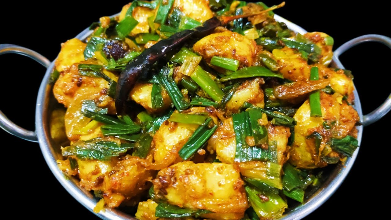 Aloo aur hari pyaj ki testy sabji ll प्याज की मजेदार सब्जी ll Spring ...