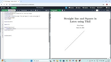 How to draw Staight Line and Square using TikZ Package | overleaf LaTeX