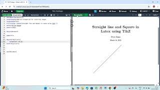 How to draw Staight Line and Square using TikZ Package | overleaf LaTeX How to draw Staight Line and Square using TikZ Package | overleaf LaTeX