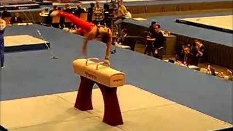 Pommel Horse Double Scissor Hop Sideways Gymnastics Video