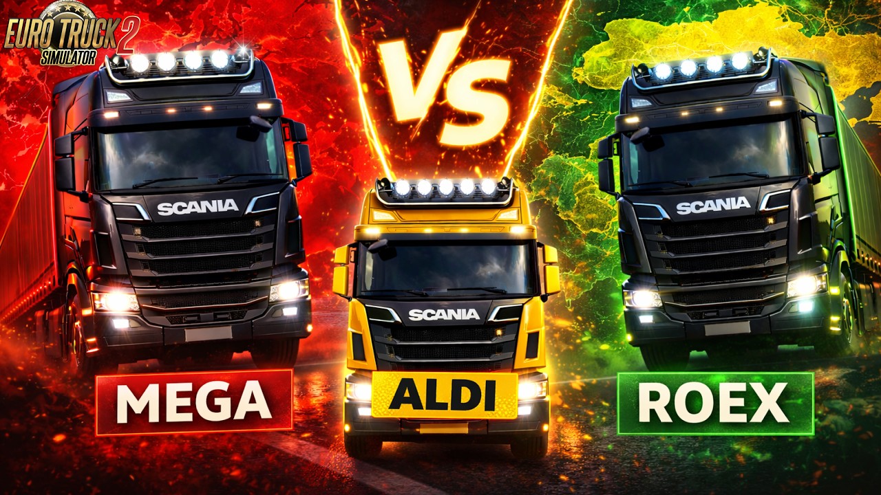 MEGA ALDI или MEGA ROEX? Битва гигантских сборок карт ETS2 1.58 | Mega Combo Map Versus
