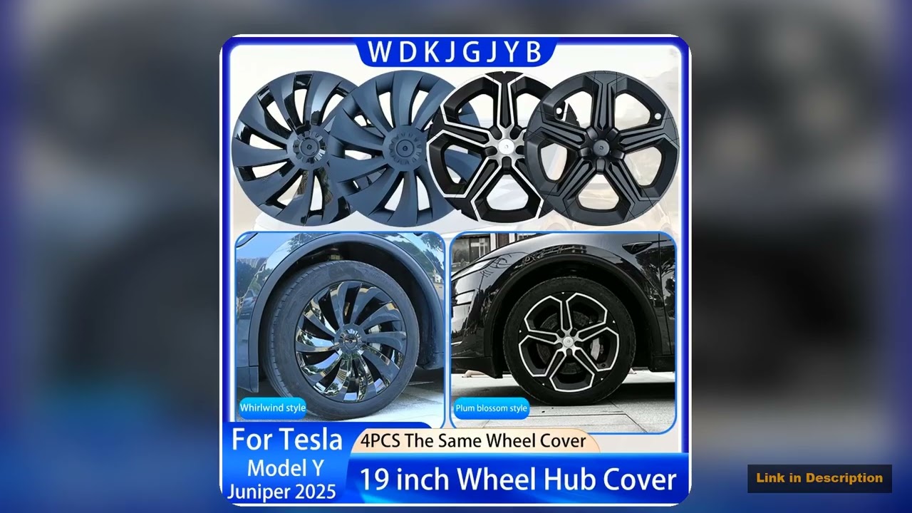 For Tesla Model Y Juniper 2025 4PCS Hub Cap Car Replacement Wheel Cap 19 Inch Performance