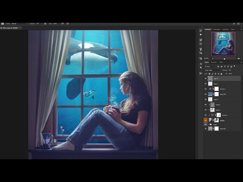 Making Underwater Window Manipulation Scene Effect In Photoshop