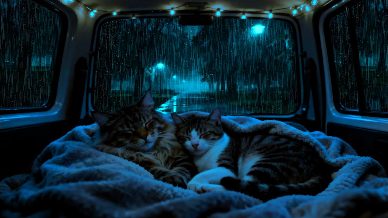 (NO ADS) ASMR SLEEP AID - HEAVY RAIN & GENTLE THUNDER RELAX FOR FAST SLEEP