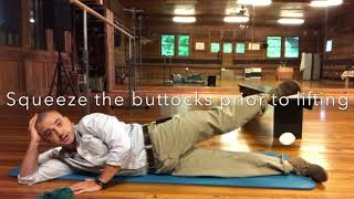 Side lying leg lifts done correctly to isolate the glutes