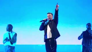 Justin Timberlake performs Cant Stop The Feeling on The Forget Tomorrow Tour in Vancouver on 4/29/24