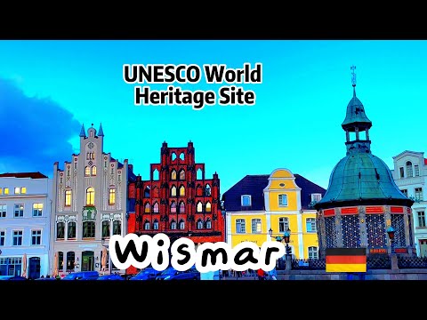 Wismar，Baltic Sea, Northern Germany | UNESCO World Heritage Site | Gothic monuments | 4K Sunset Walk