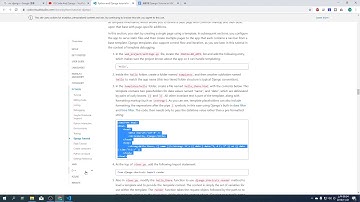 Django Tutorial in Visual Studio Code Walkthrough Part4 Code Peek & template