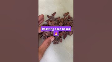 Roasting cacao beans. Separating out the flat beans. 260 degrees F for about an hour.