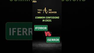 IFERROR and ISERROR are not the same ! STOP using them incorrectly #excel #exceltips #tipsandtricks
