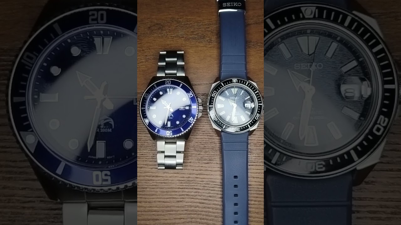 Casio Duro vs Seiko King Samurai lume test 