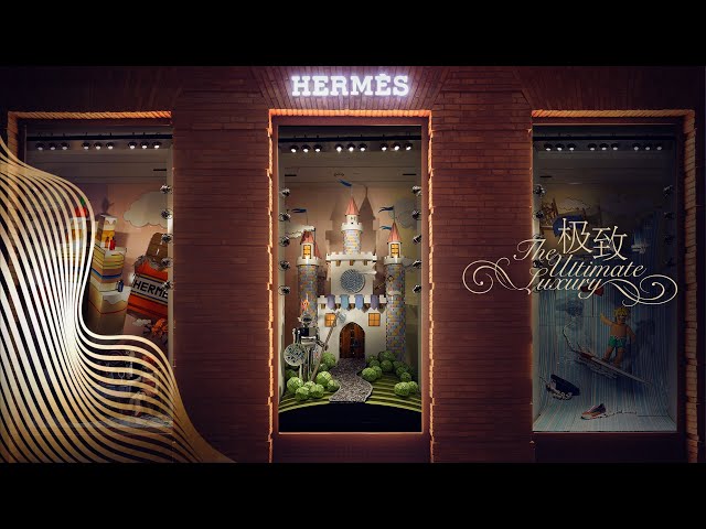 Window Display  Winter Windows of Hermès Maison in Shanghai 2019