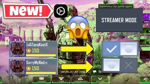 *NEW* SETTINGS IN CODM | STREAMER MODE
