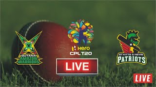 Guyana Amazon Warriors vs St Kitts and Nevis Patriots | 4th Match | Live Cricket Score | Commentary
