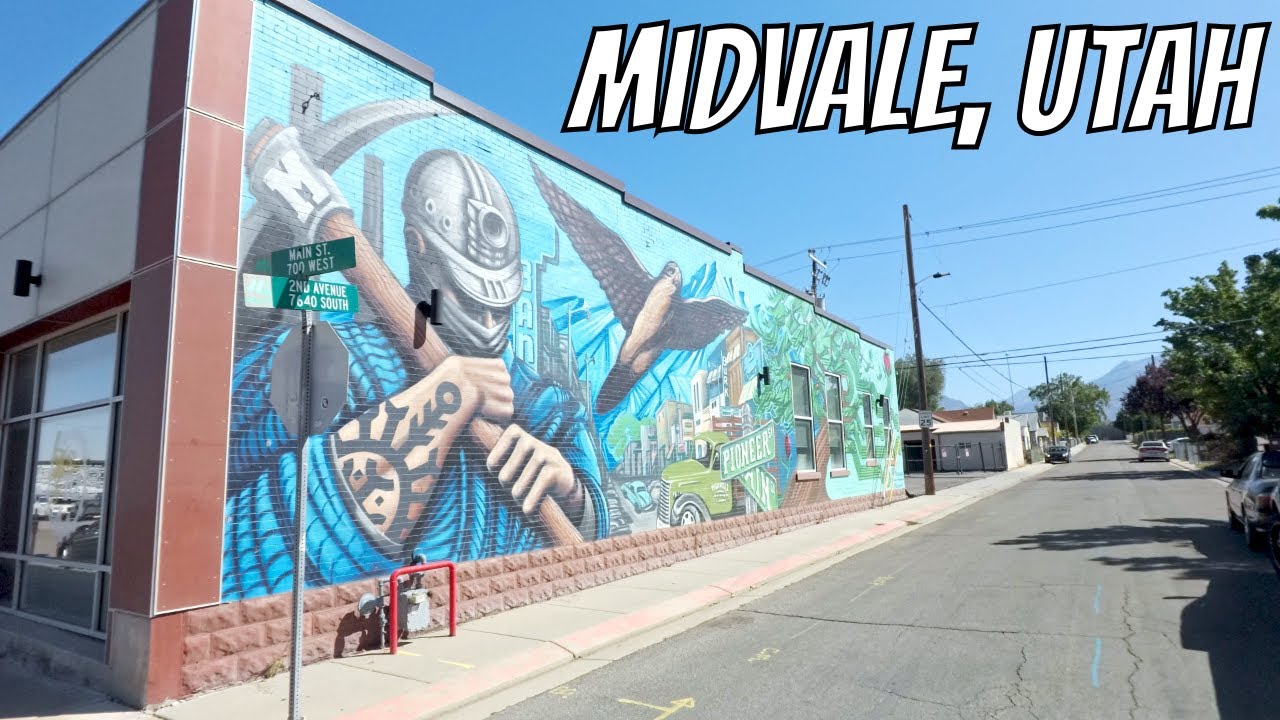 Midvale, Utah! Drive with me through a Salt Lake City Suburb!