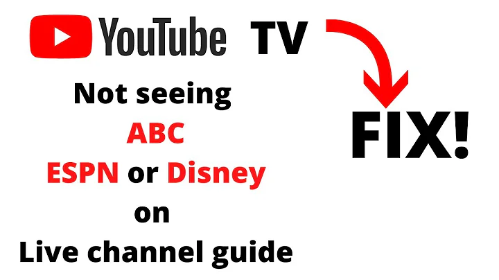 YouTube TV - How to add back ESPN, ABC and Disney channels back on "LIVE" channel guide